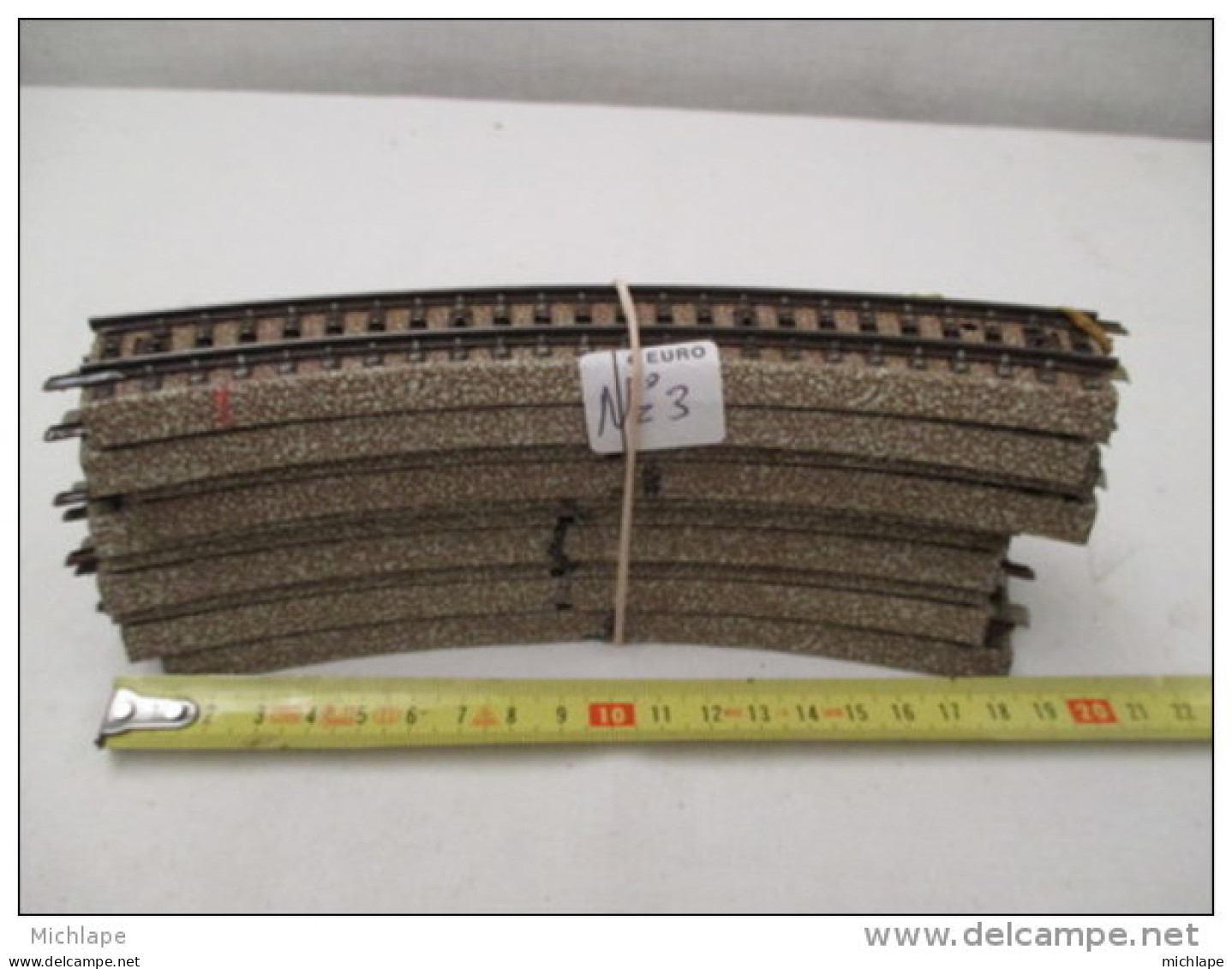 LOT N° 3  -    10 RAILS COURBE  MARKLIN EN   H O   20 Cm - Binari