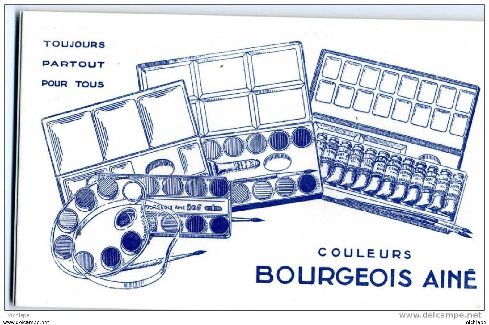BUVARD   COULEURS BOURGEOIS AINE    11X18 - Papeterie