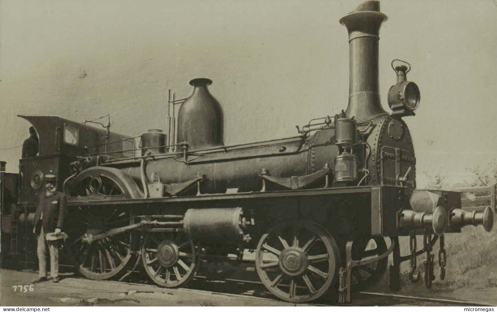 Locomotive Construite Par Stephenson Pour "West Flanders Railways" En 1846 - Eisenbahnen