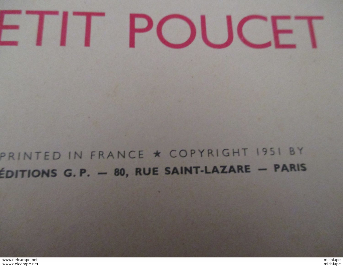 BD - Livre - LE PETIT POUCET  - 1951 - Illustrations De  Sabran  - Tres Bon  état - Autres & Non Classés