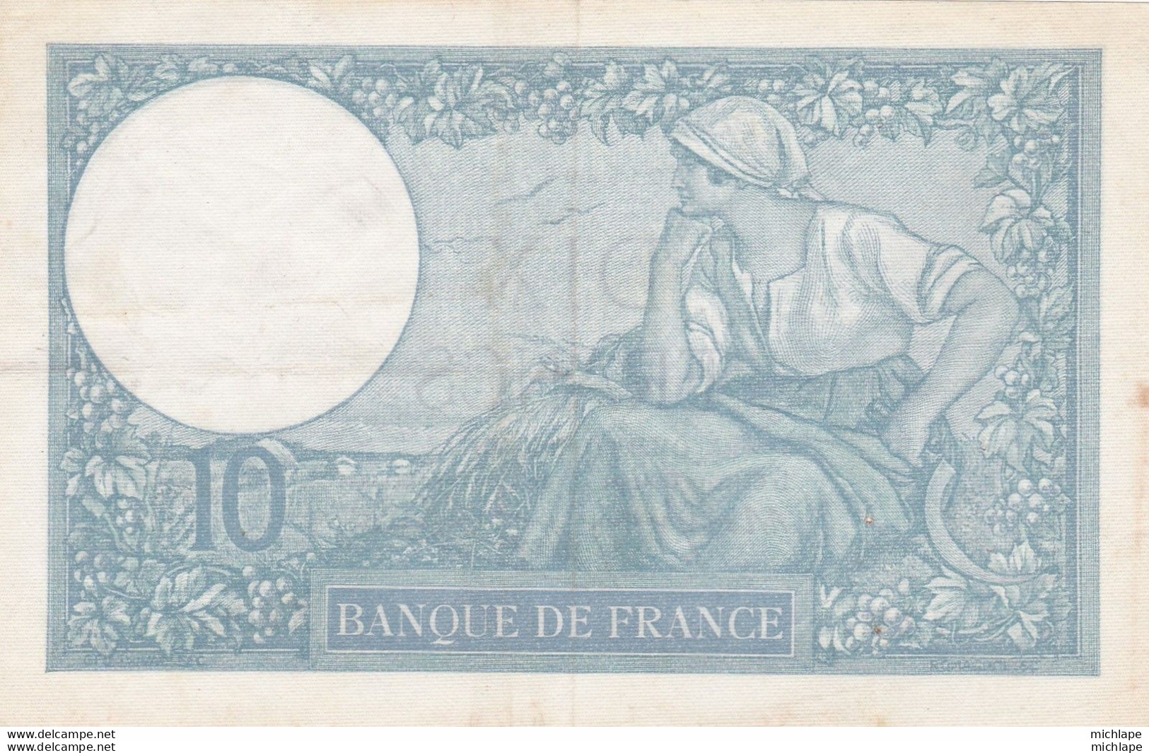 10 Francs  - Minerve  OM . 28 - 11 - 1940   - 745.    Z 80628 - 10 F 1916-1942 ''Minerve''