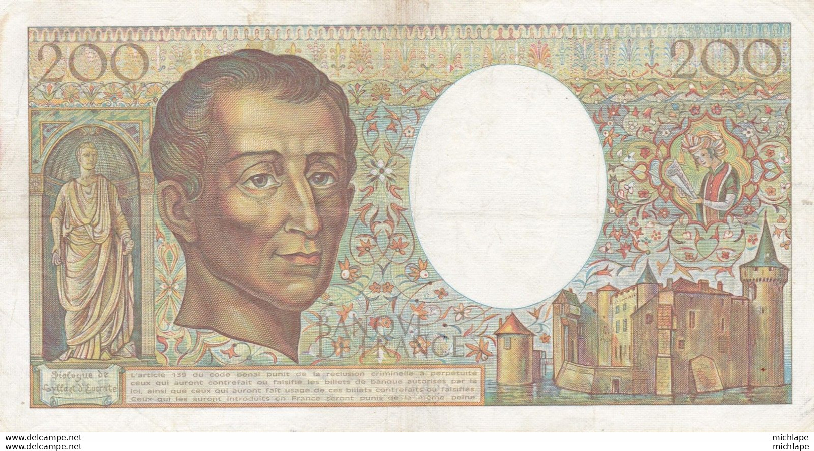 200  Francs Montesqieu 1983 - 014    Etat Sup  +++ - 200 F 1981-1994 ''Montesquieu''