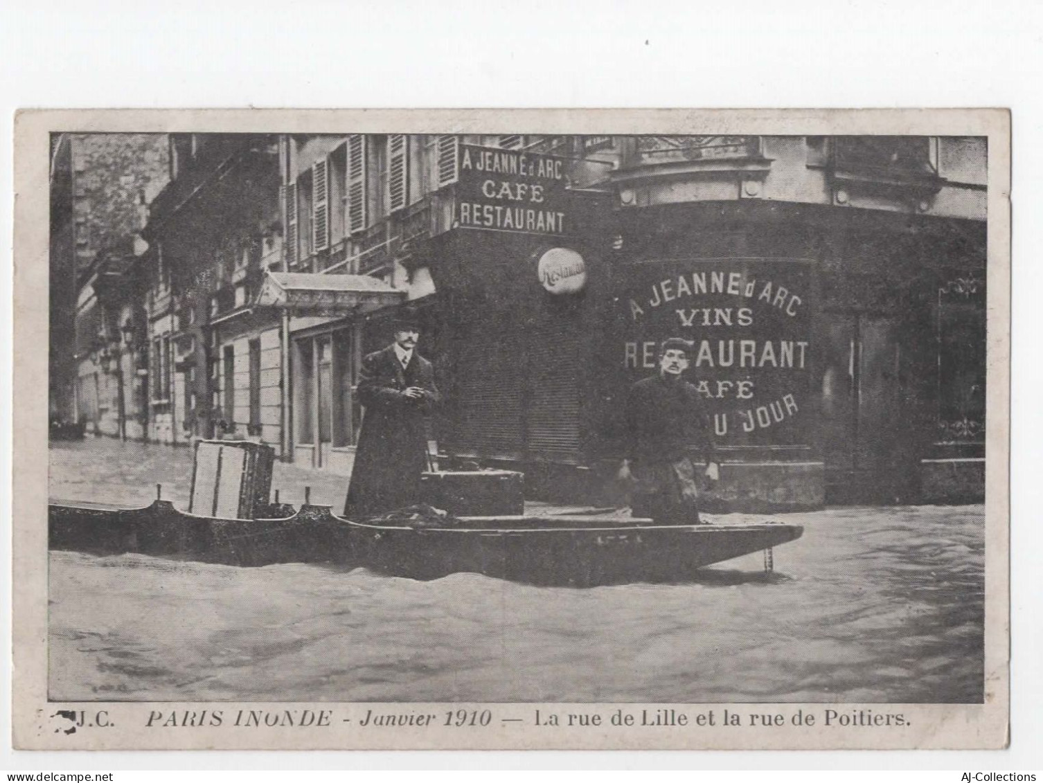 AJC - Inondations De Paris - Janvier 1910 - La Rue De Lille Et La Rue De Poitiers - Andere Monumenten, Gebouwen
