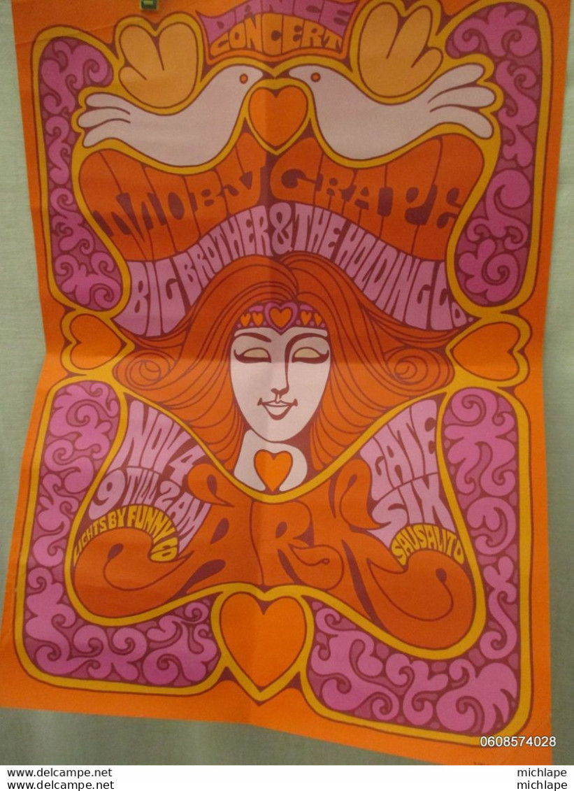 Affiche - Poster   Mobby Grape  1967 - 86 Cm Sur 41 Cm - Plakate