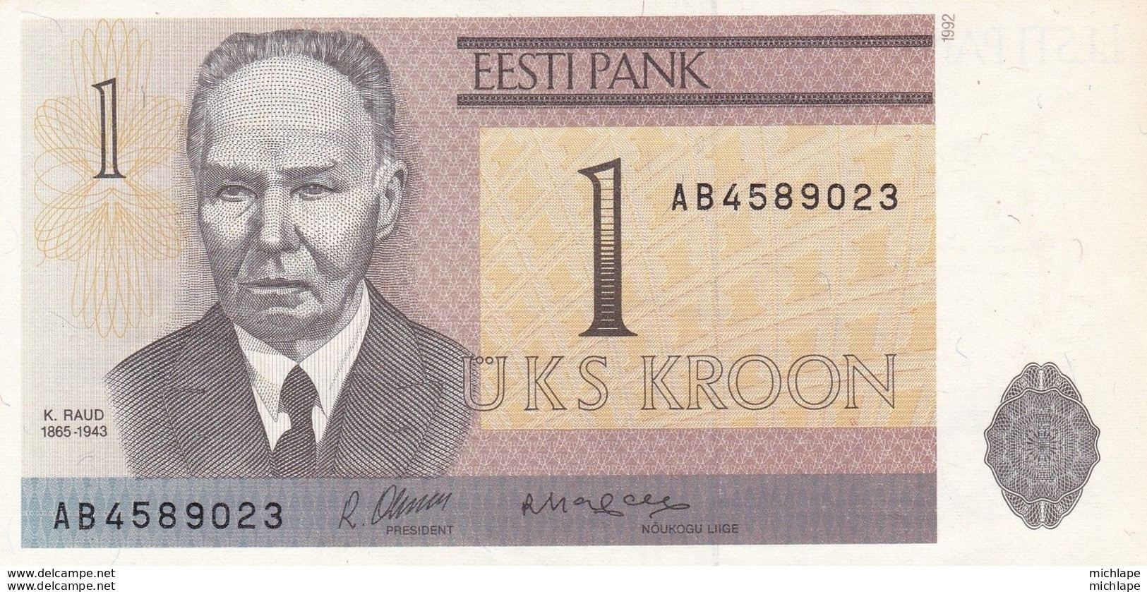 ESTONIE  Billet De  1 Kroon  1965 - Estonia