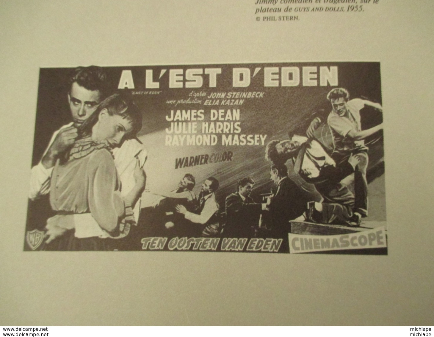 livre  sur cinema - james  DEAN  - sa vie  en images - format 21 x 28 - 1994 - tres bon etat