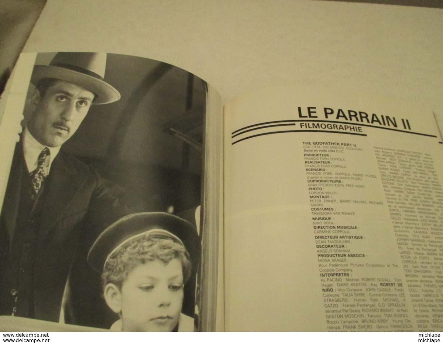 Livre  Sur Cinema -  ROBERT DENIRO - Sa Filmographie  - Format 22 X 24 - 194 Pages - Tres Bon Etat - Other & Unclassified