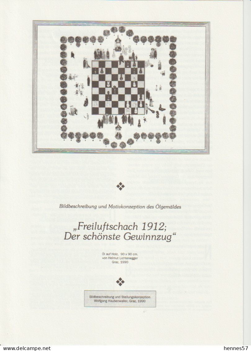 Chess/Schach Österreich/Austria 12.09.1998 Graz, Special Cancel/Sonderstempel - Chess