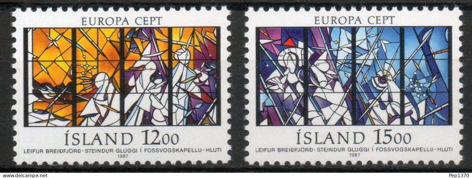 ISLANDIA 1987 - EUROPA CEPT - YVERT 618/619** - Unused Stamps