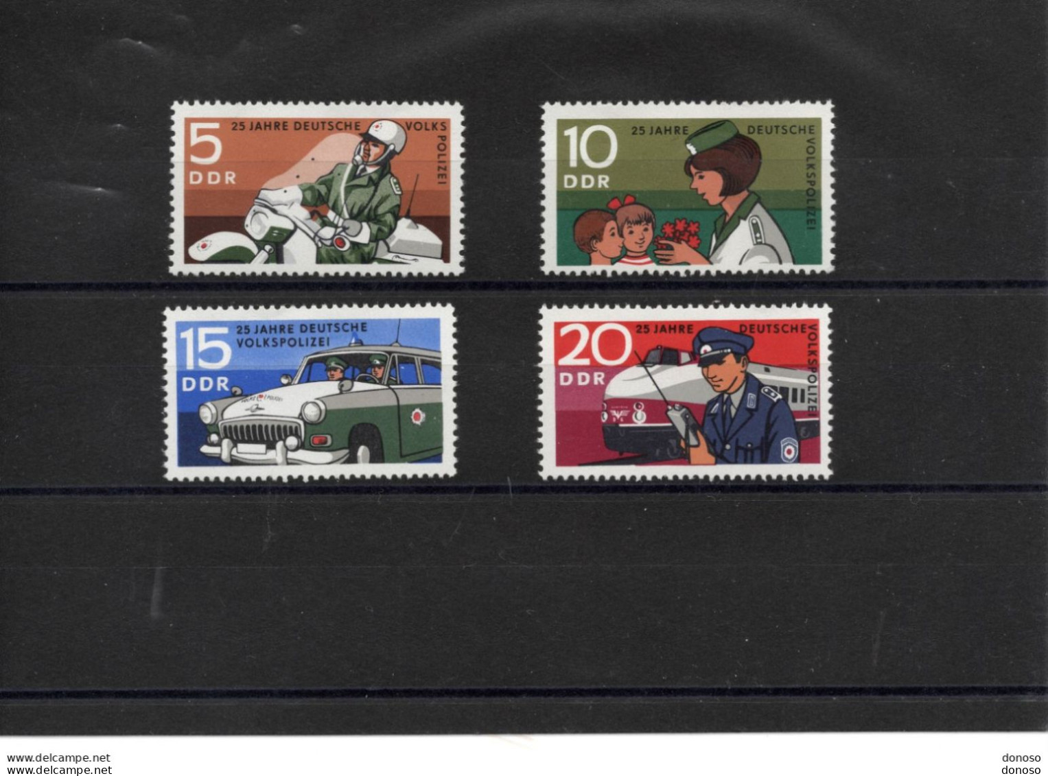 RDA 1970 Police, Moto, Voiture Train Yvert 1292-1295 NEUF** MNH - Nuevos