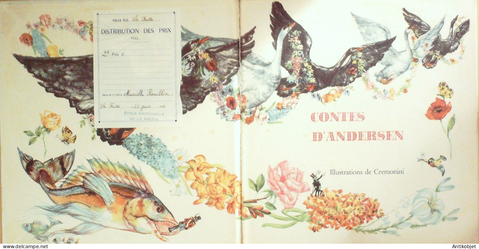 Andersen 3 Contes Llustrés Par Cremonini édition Garnier 1962 - Otros & Sin Clasificación