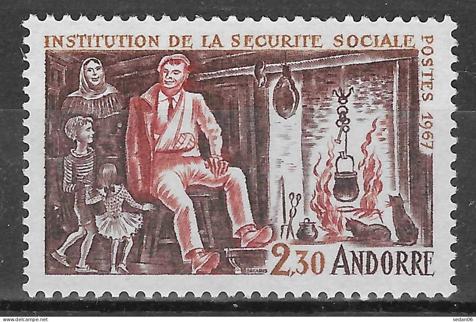 ANDORRE FRANCAIS N°183* - Cote 11.50 € - Nuovi