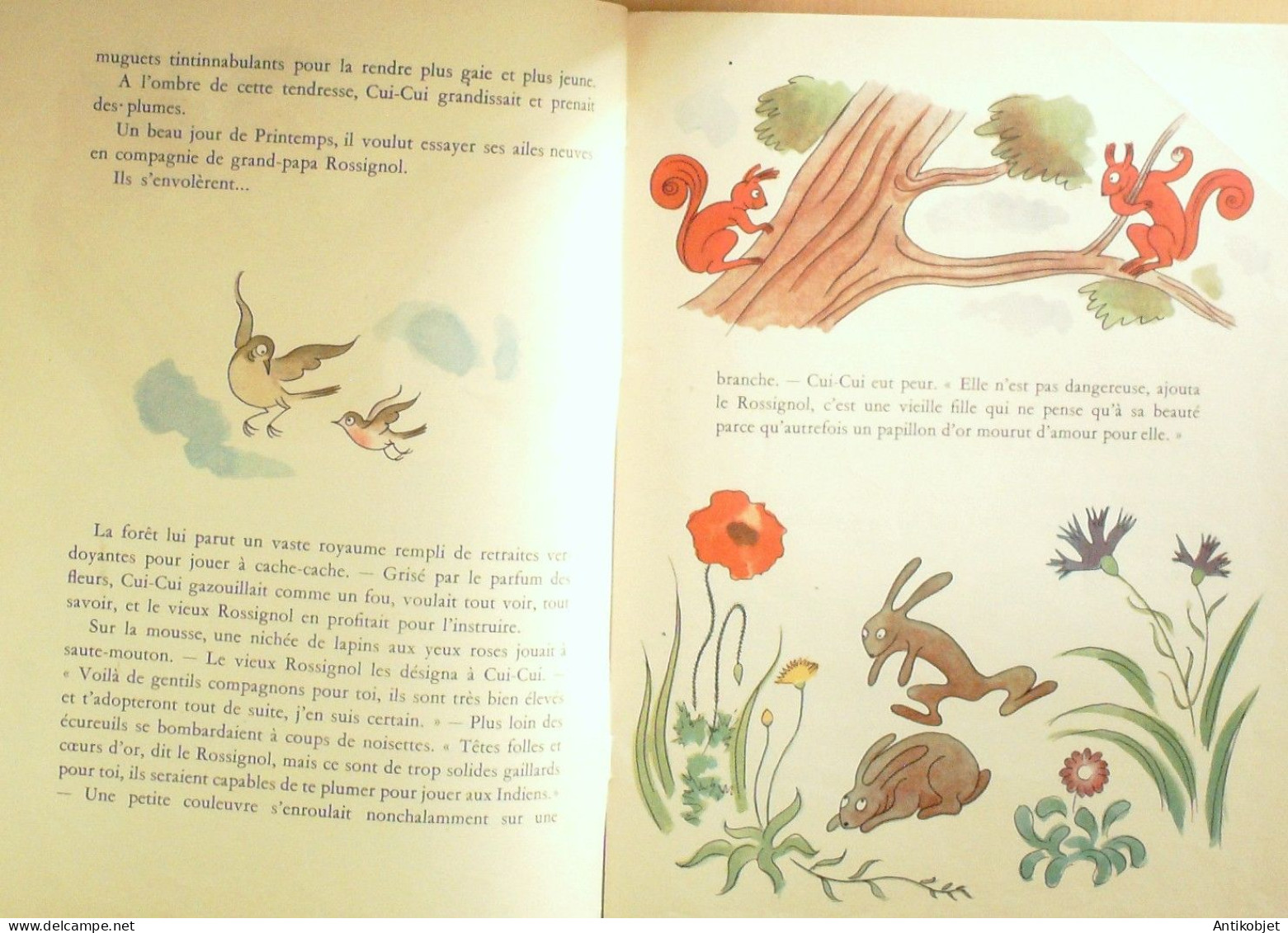 Cui-Cui Les Aventures D'un Rouge Gorge Illustré Par A.Seille R.Laverie Eo 1944 - Andere & Zonder Classificatie