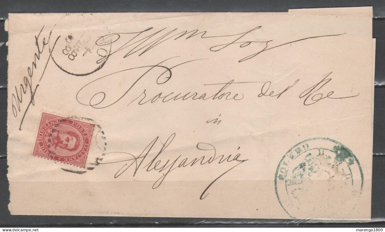 ITALIA 1888 - Lettera Con Effigie 10 C. (1879) Annullo Solero - Timbro Comune          (g9679) - Poststempel