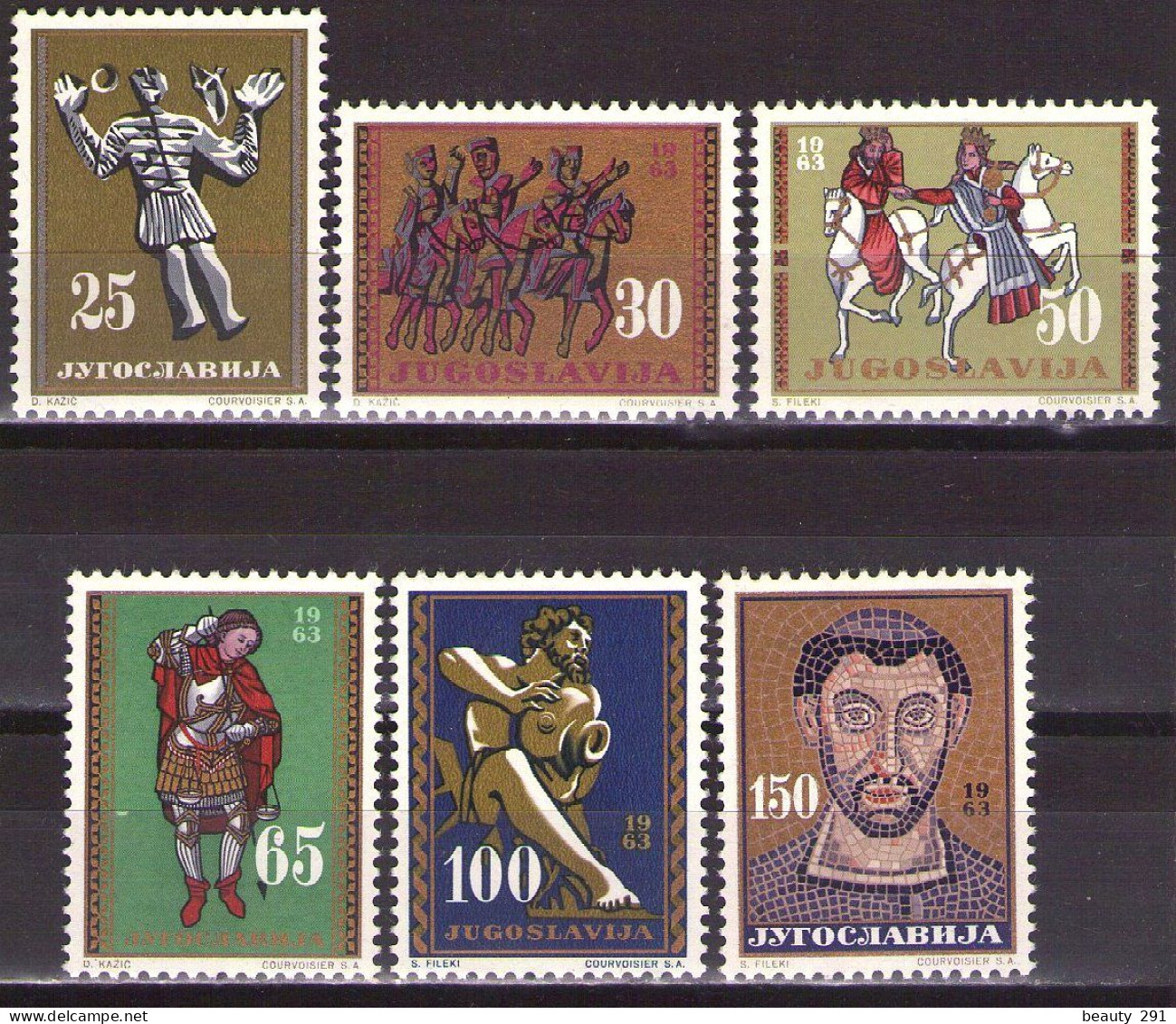 Yugoslavia 1963 - Art - Mi 1057-1062 - MNH**VF - Nuovi