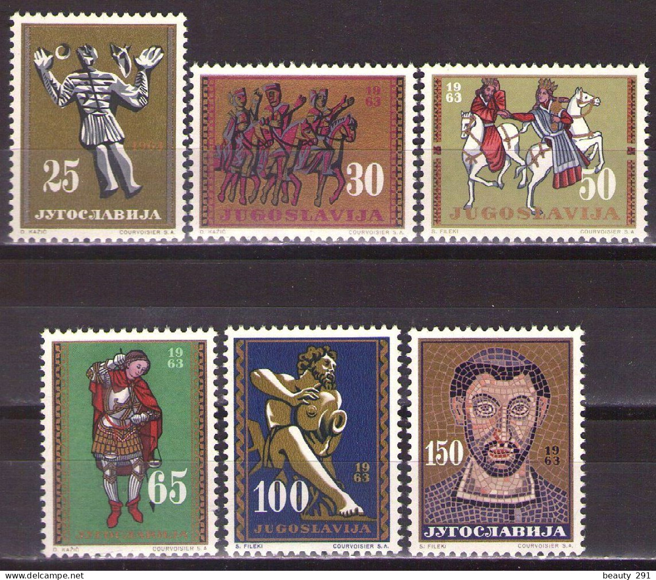 Yugoslavia 1963 - Art - Mi 1057-1062 - MNH**VF - Unused Stamps