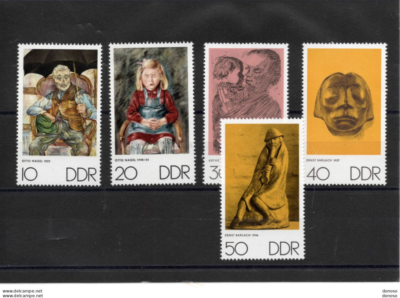 RDA 1970 Peinture De Nagel, Dessin De Kollwtiz Et Sculptures De Barlach Yvert 1286-1287+ 1289-1291 NEUF** MNH - Unused Stamps