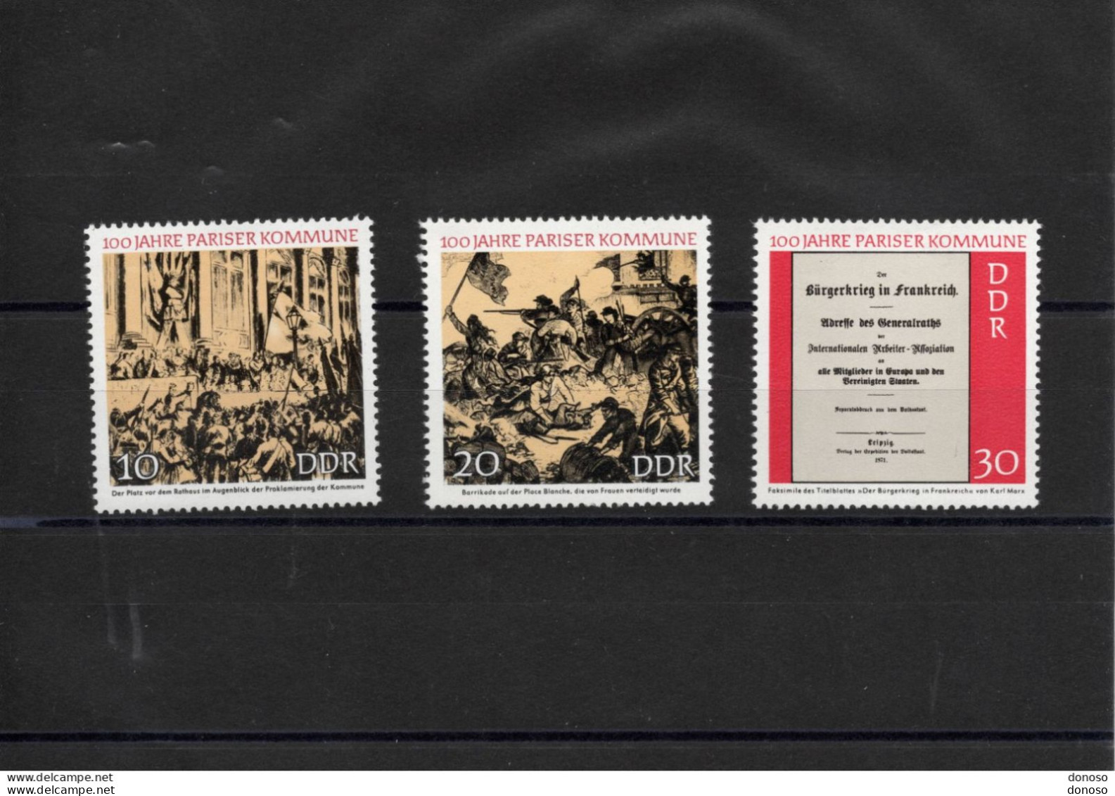 RDA 1971 Commune De Paris Yvert 1345-1346 + 1348 NEUF** MNH - Nuevos