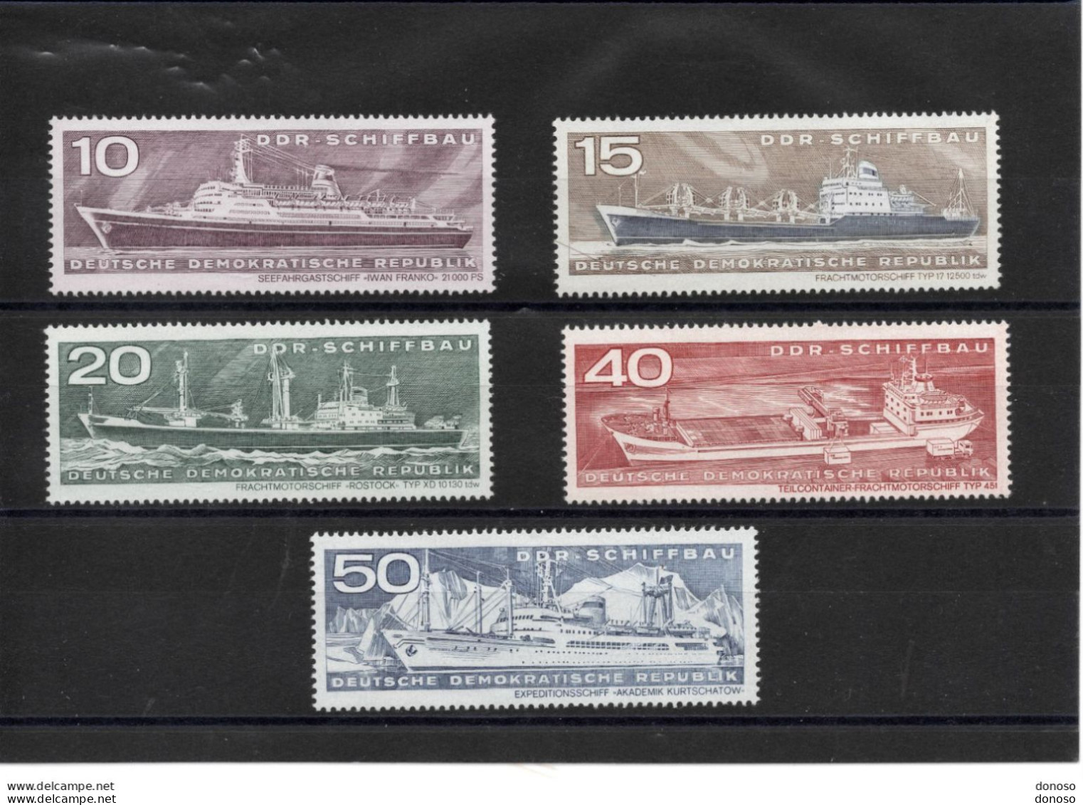 RDA 1971 Bateaux Yvert 1386-1388 + 1390-1391 NEUF** MNH - Nuovi