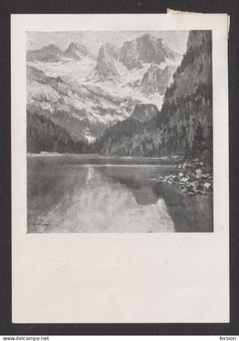 Dachstein Gosausee ALPS Mountain ALPEN  LAKE Postcard Children POST Piatnik LABEL VIGNETTE CINDERELLA AUSTRIA - Otros & Sin Clasificación