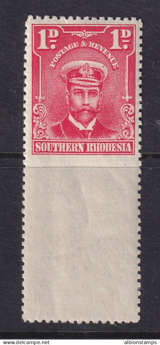 Southern Rhodesia, Scott 2 Var (SG 2 Var), MNH, IMPERFORATE Bottom Margin - Südrhodesien (...-1964)