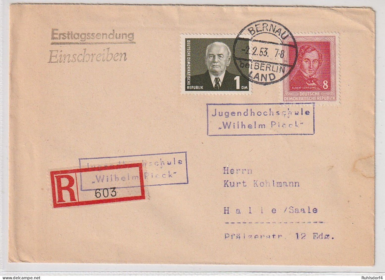 DDR: FDC Pieck 1 Mark, Attest Mayer - Other & Unclassified
