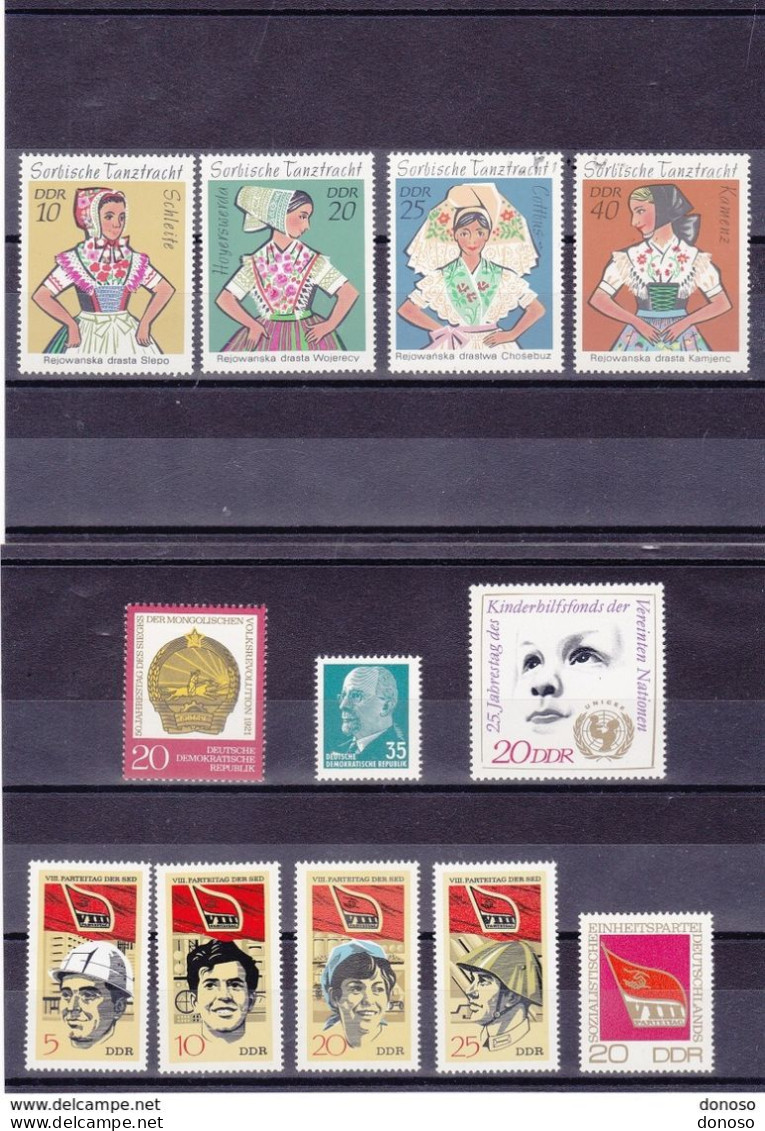 RDA 1971 Yvert 1358-1361 + 1365-1369 + 1378-1380 NEUF** MNH Cote : 7,50 Euros - Nuovi