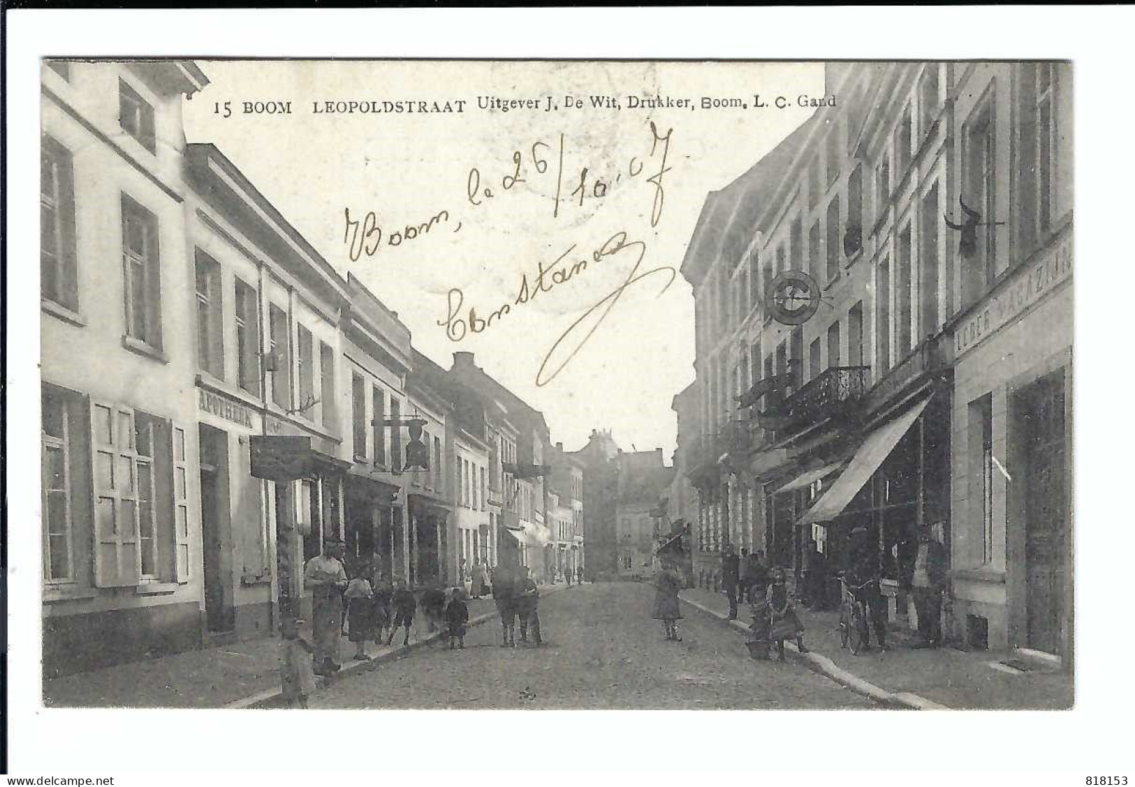 15  BOOM   LEOPOLDSTRAAT   1907 - Boom