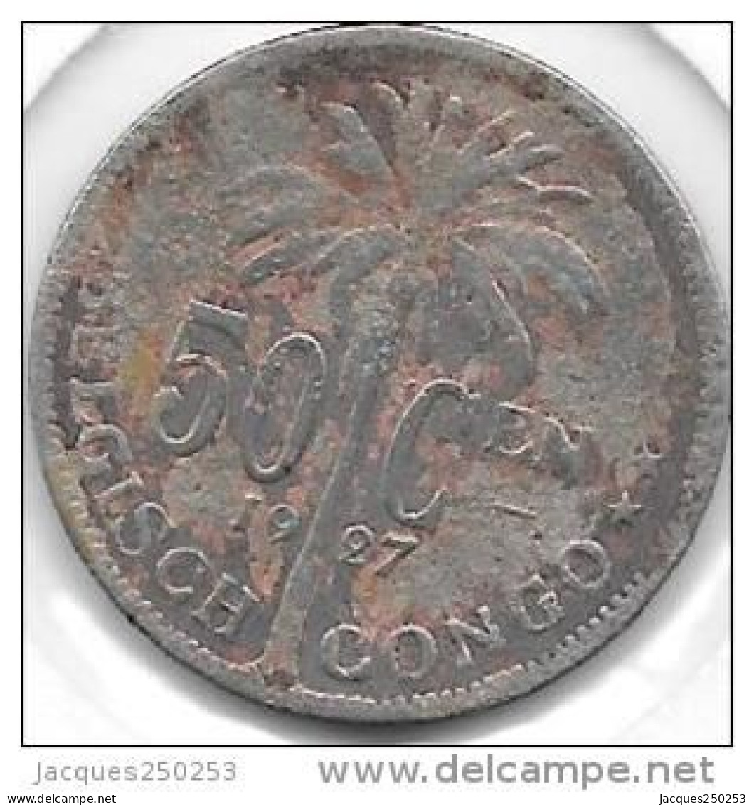 50 Centimes Congo-Belge 1927 FL Et FR - 1910-1934: Albert I