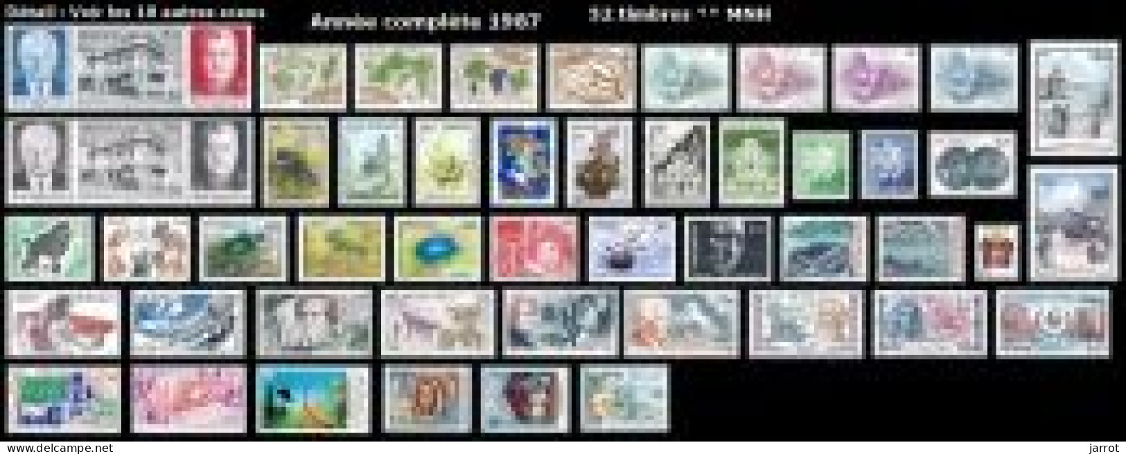 Année 1987 MNH ** Avec N° 1562 à 1613 Blocs 37 38 39 39a Préos 94 à 97 - Años Completos