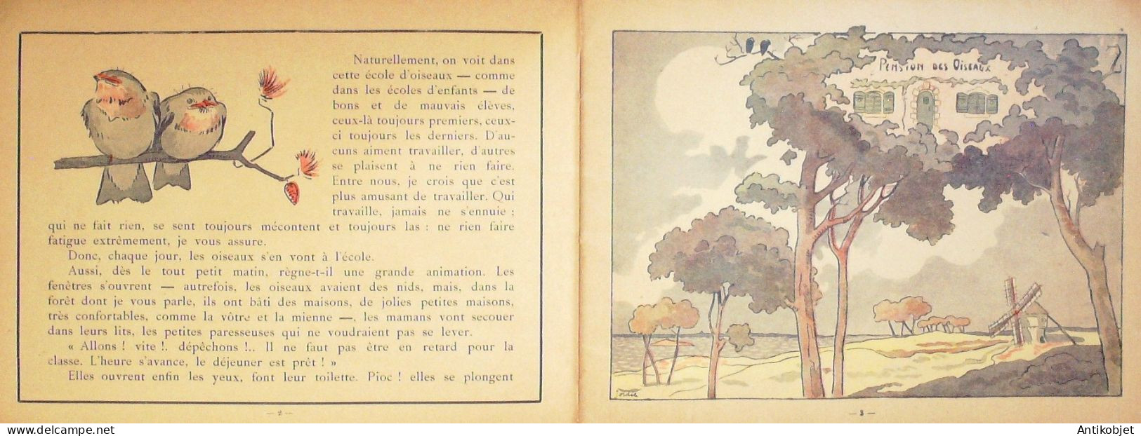 Jordic Le Pension Des Oiseaux édition Garnier Eo 1922 - Andere & Zonder Classificatie