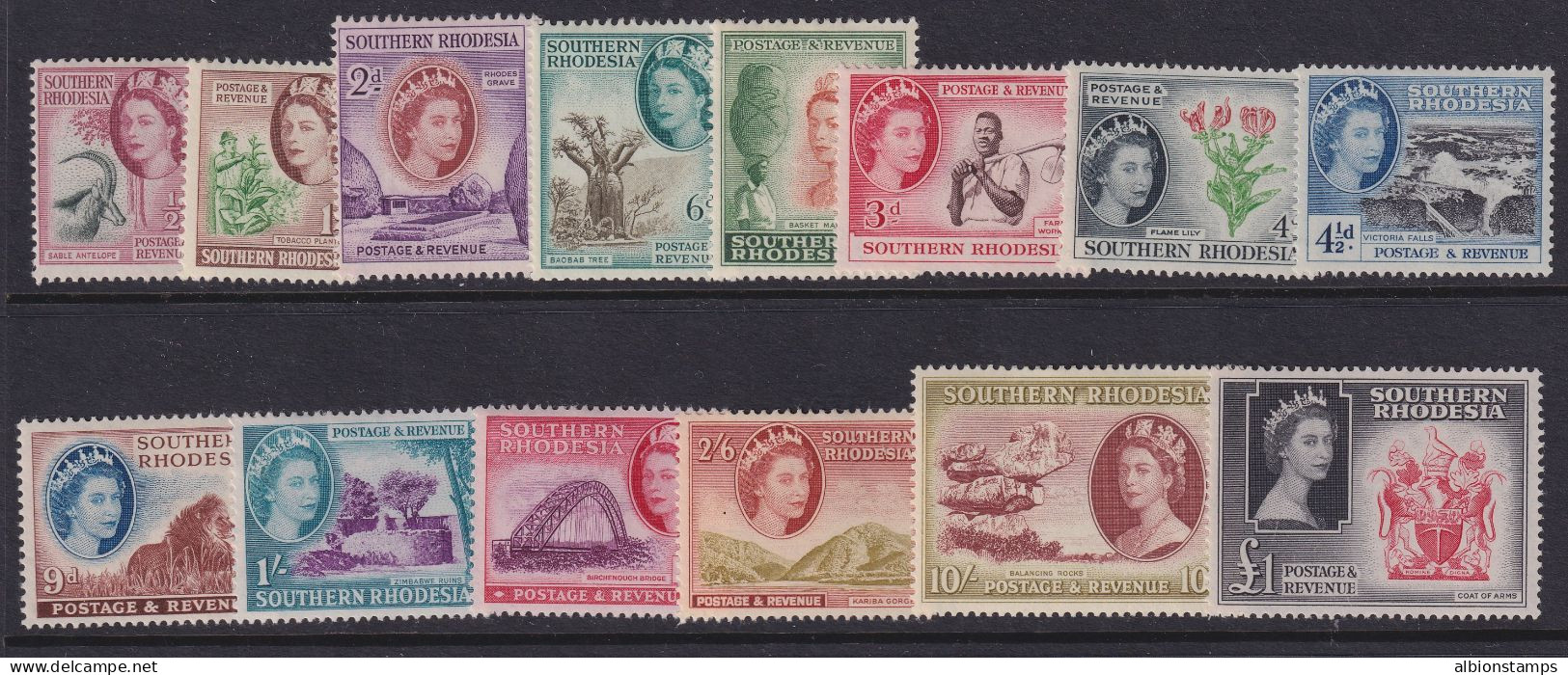 Southern Rhodesia, Scott 81-94 (SG 78-91), MLH/HR - Southern Rhodesia (...-1964)