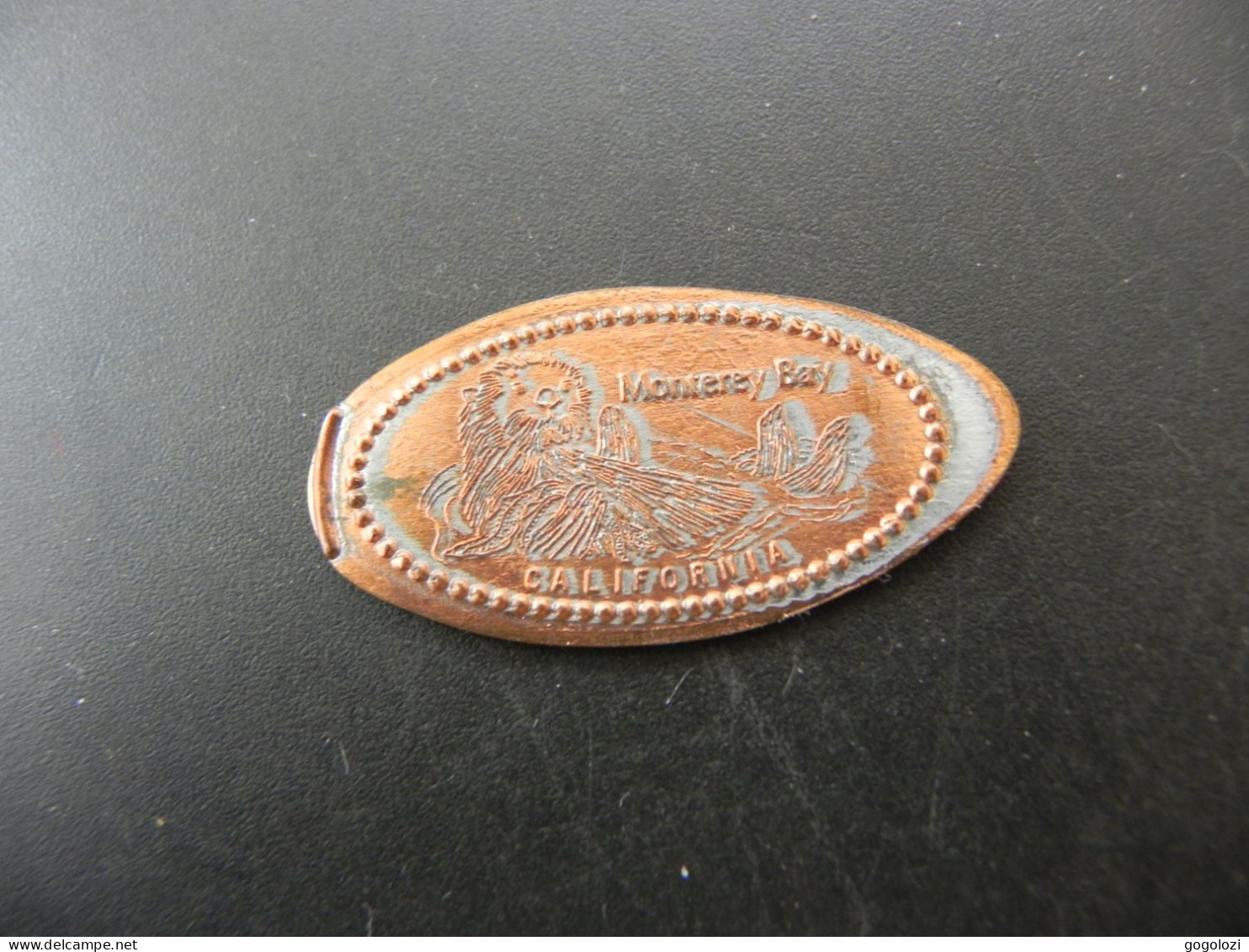 Jeton Token - Elongated Cent - USA - Monterey Bay California Sea Otter - Elongated Coins