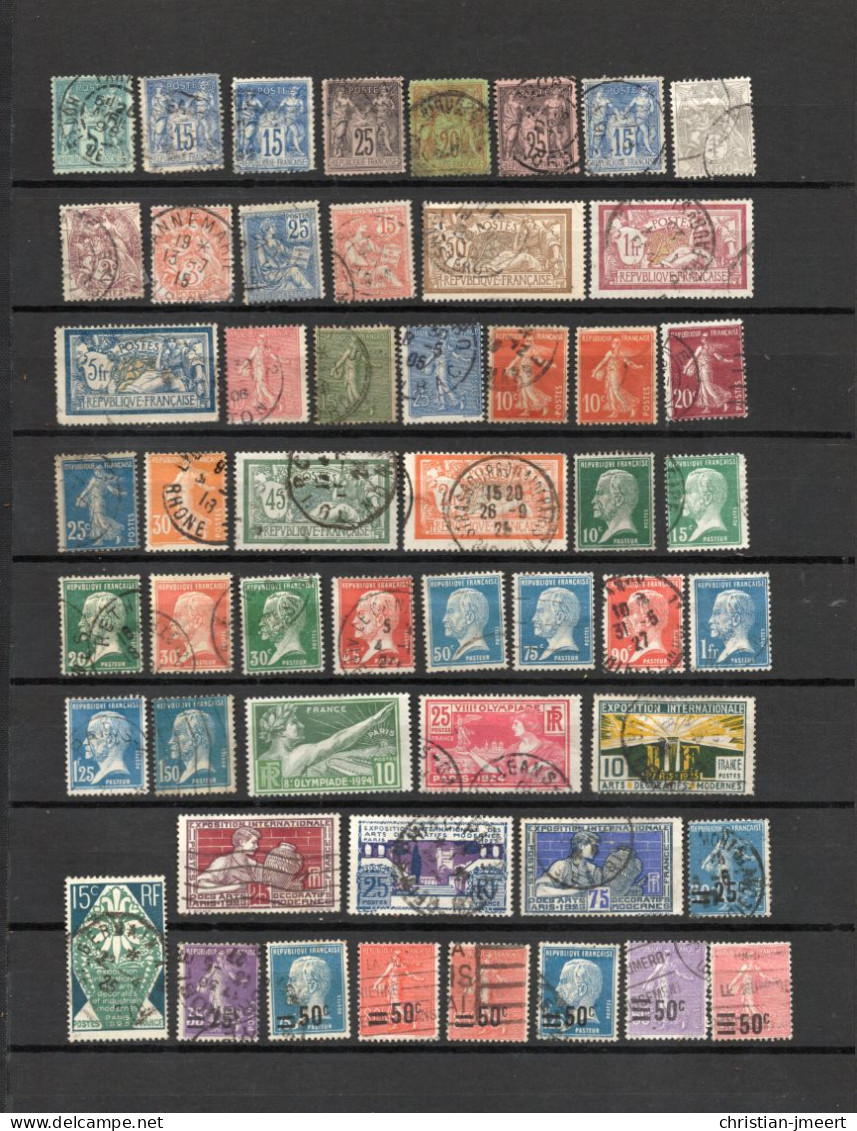 France 186 Timbres Oblitérés - Collections