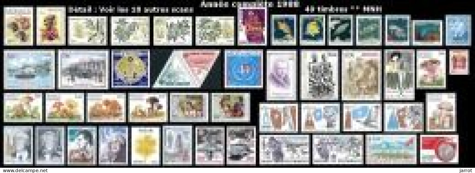 Année 1988 MNH ** Avec N° 1614 à 1662 Blocs	40 41 42 43 Et Préos 98 à 101 - Full Years