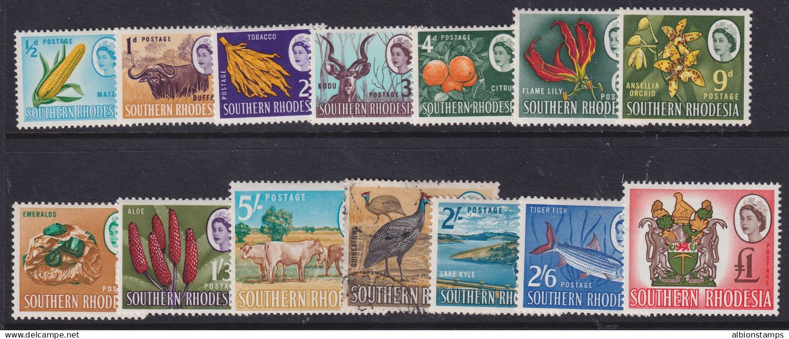 Southern Rhodesia, Scott 95-108 (SG 92-105), MLH/HR (10sh Used) - Zuid-Rhodesië (...-1964)