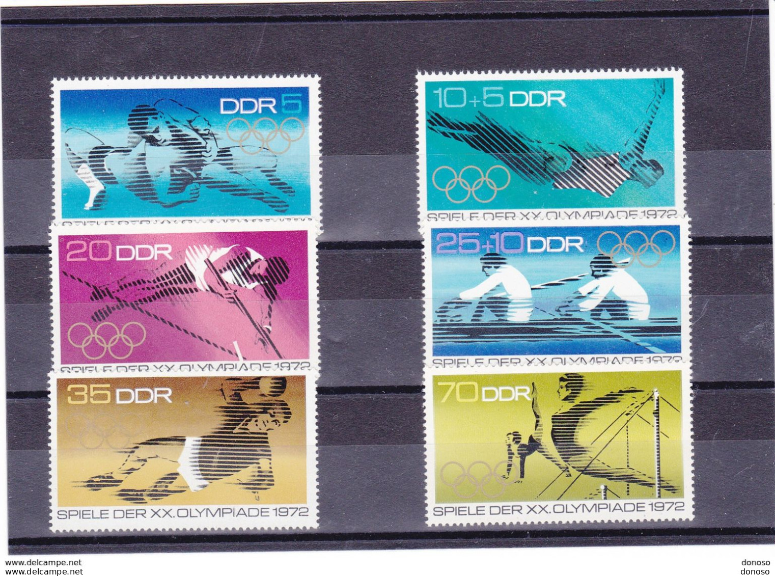 RDA 1972 JEUX OLYMPIQUES DE MUNICH Yvert 1440-1445, Michel 1753-1758 NEUF** MNH Cote Yv 7 Euros - Unused Stamps