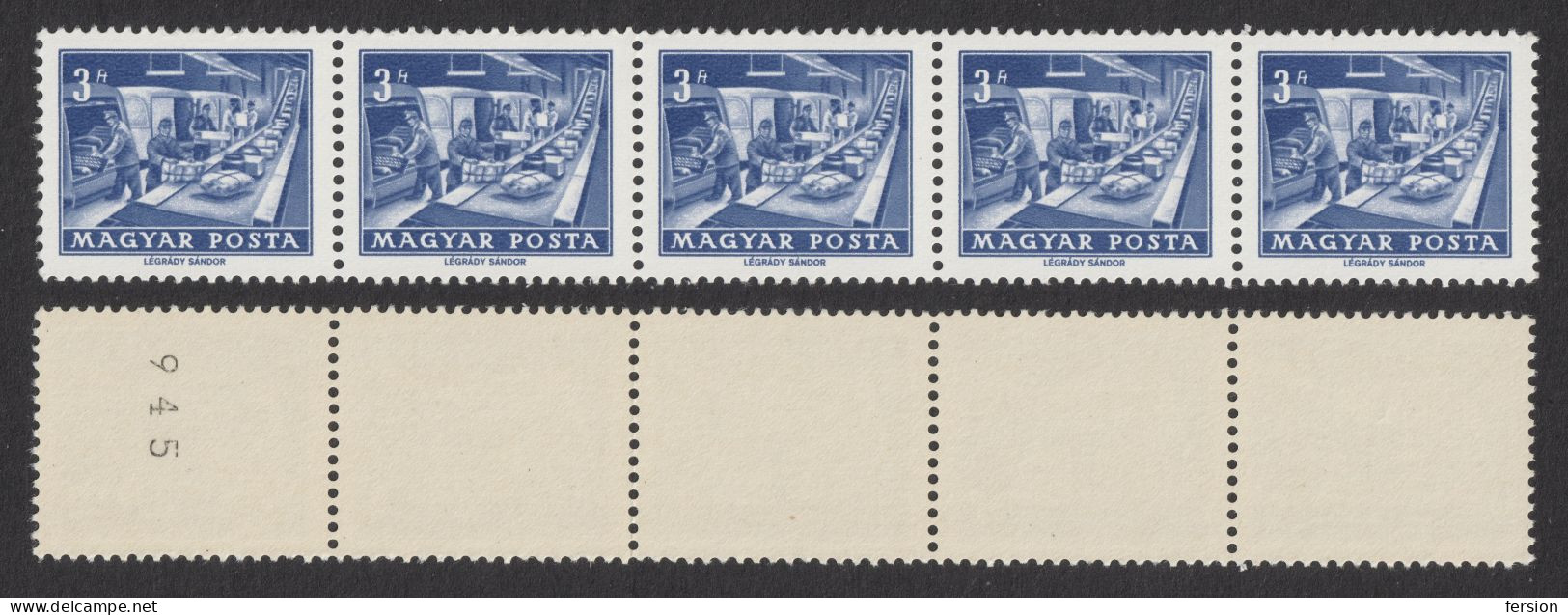 Parcel Post PACKET VAN TRUCK Postman 1963 1972 HUNGARY Roll Coil Automat Automatic Automata STAMP Numbered - Used - Poste