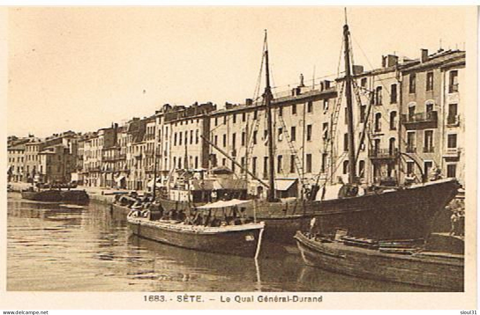 34  SETE CETTE LE QUAI GENERAL  DURAND - Sete (Cette)