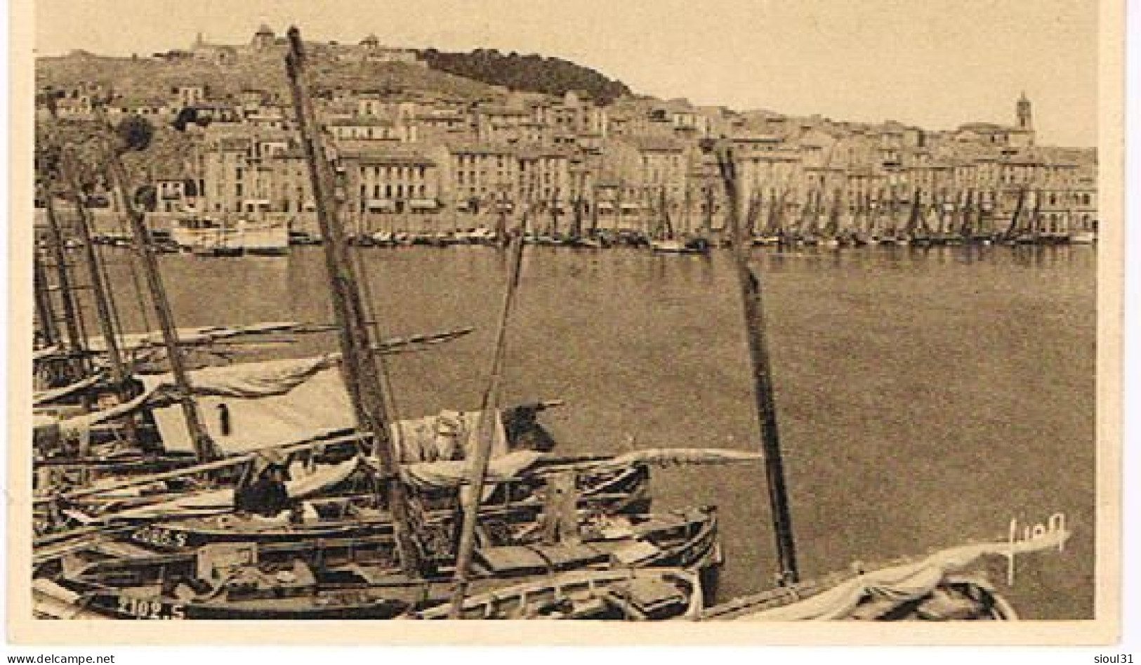 34  SETE CETTE LE VIEUX PORT ET LE MONT ST CLAR - Sete (Cette)