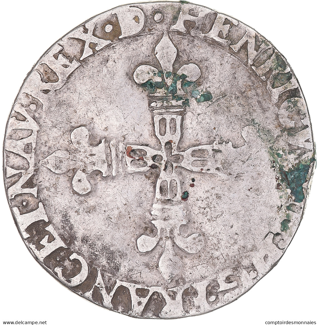Monnaie, France, Henri IV, 1/4 Ecu De Béarn, 1596, Morlaas, TB+, Argent - 1589-1610 Henri IV Le Vert-Galant