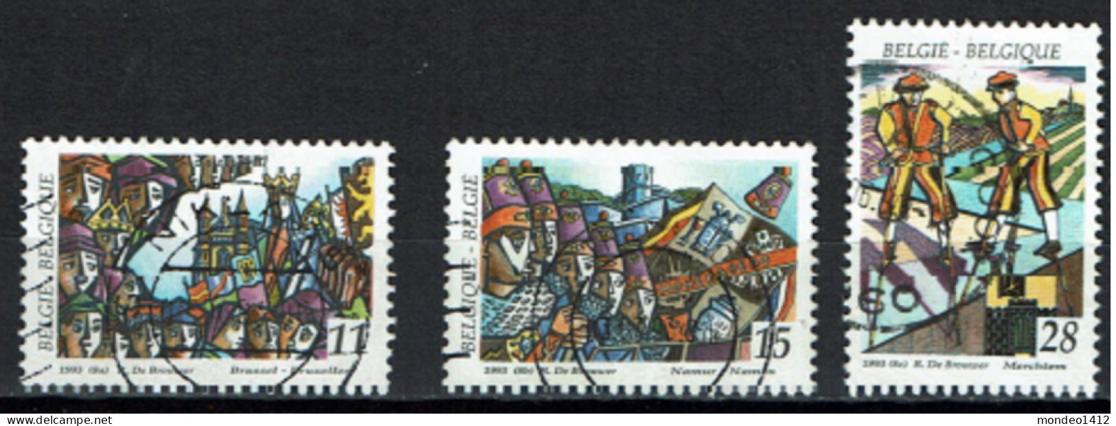 België 1993 OBP 2509/2511 - Y&T 2509/11 - Folklore - Usados