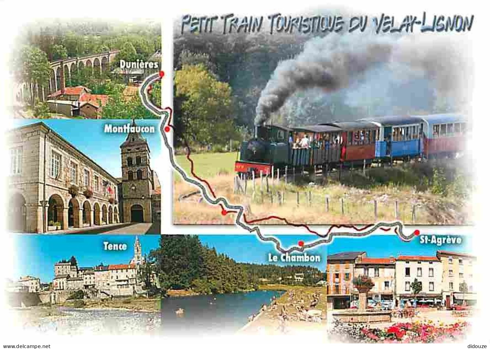 Trains - Petit Train Touristique Du Velay Lignon - Multivues - CPM - Voir Scans Recto-Verso - Treinen