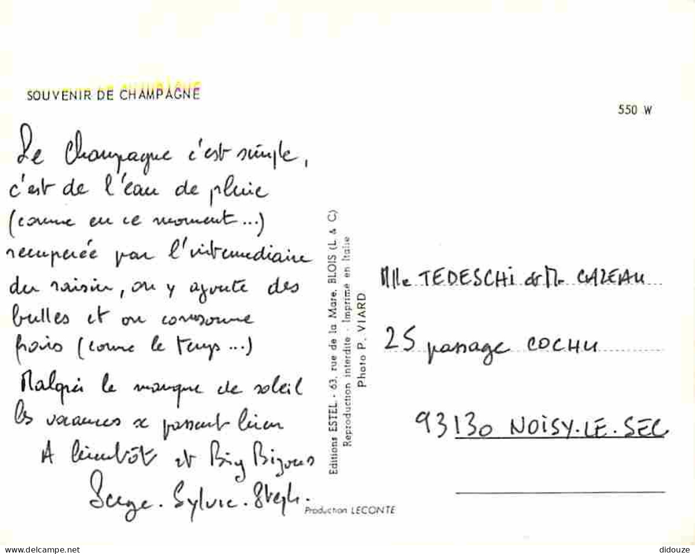 Vignes - Champagne - Multivues - Pressoir - Vendanges - Raisins - Vin - CPM - Voir Scans Recto-Verso - Vignes