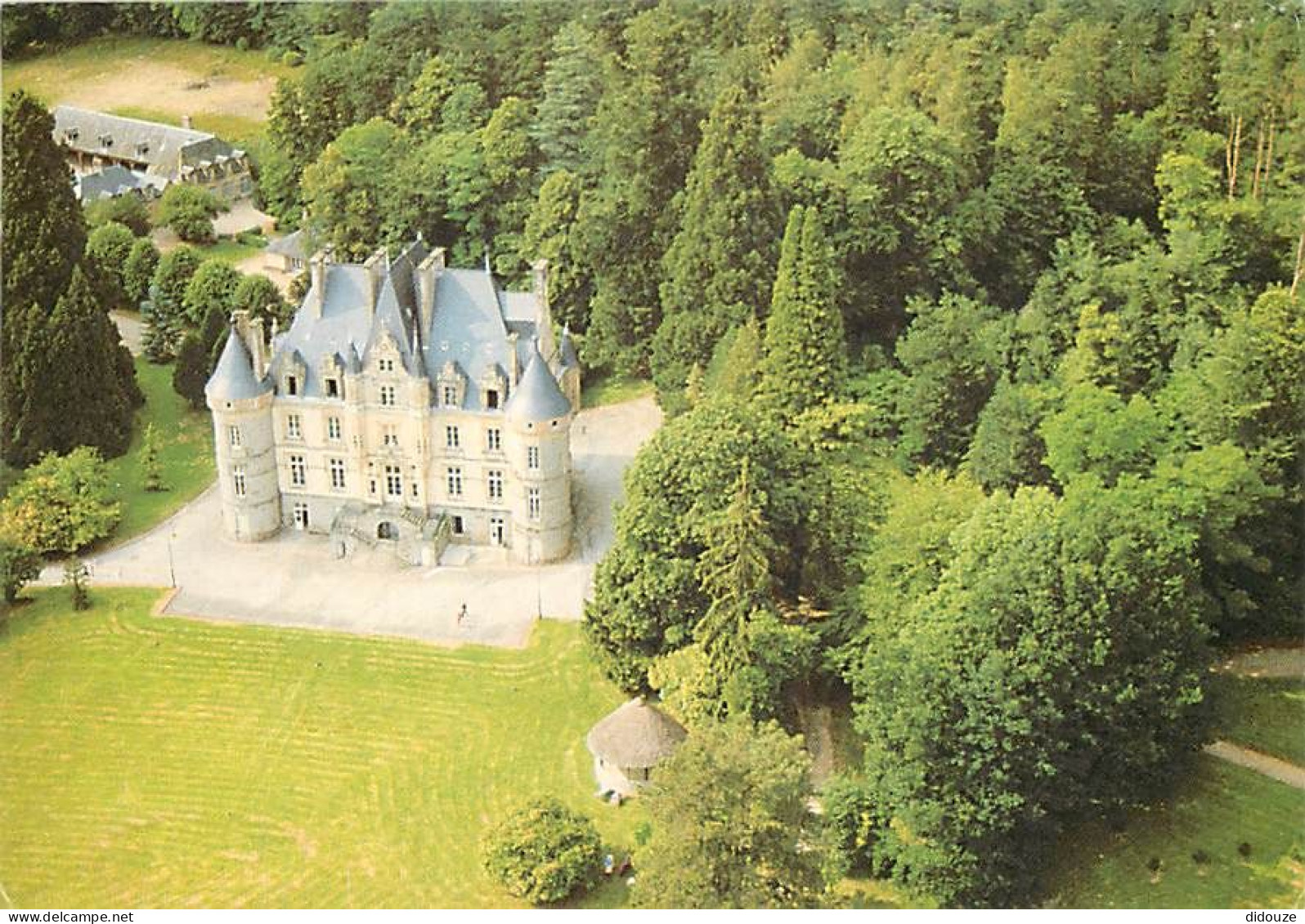 61 - Bagnoles De L'Orne - Tessé La Madeleine - Le Château Et Son Parc - Vue Aérienne - Flamme Postale De Bagnoles De L'O - Bagnoles De L'Orne