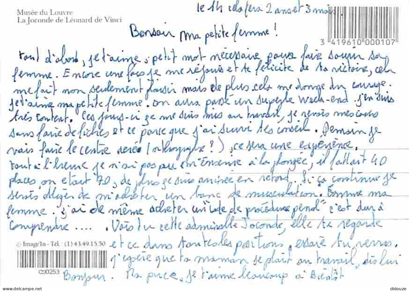 Art - Peinture - Léonard De Vinci - La Joconde - Musée Du Louvre - CPM - Voir Scans Recto-Verso - Peintures & Tableaux