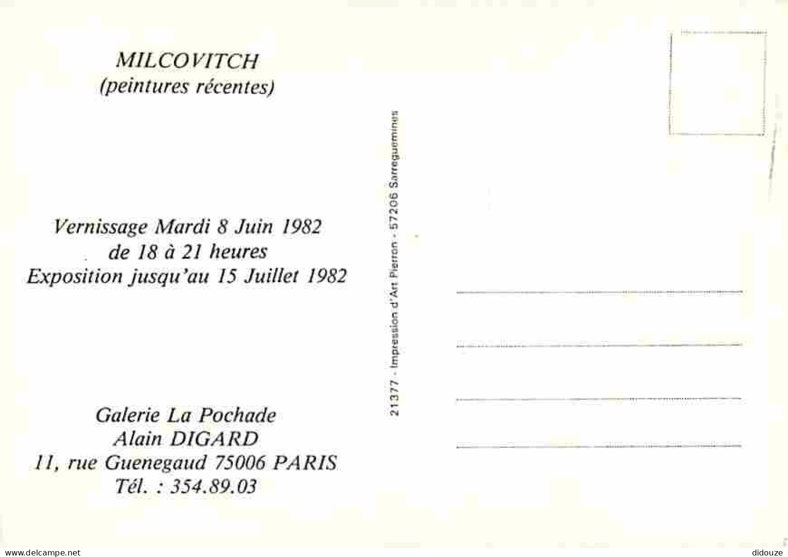 Art - Peinture - Milcovitch - CPM - Voir Scans Recto-Verso - Malerei & Gemälde