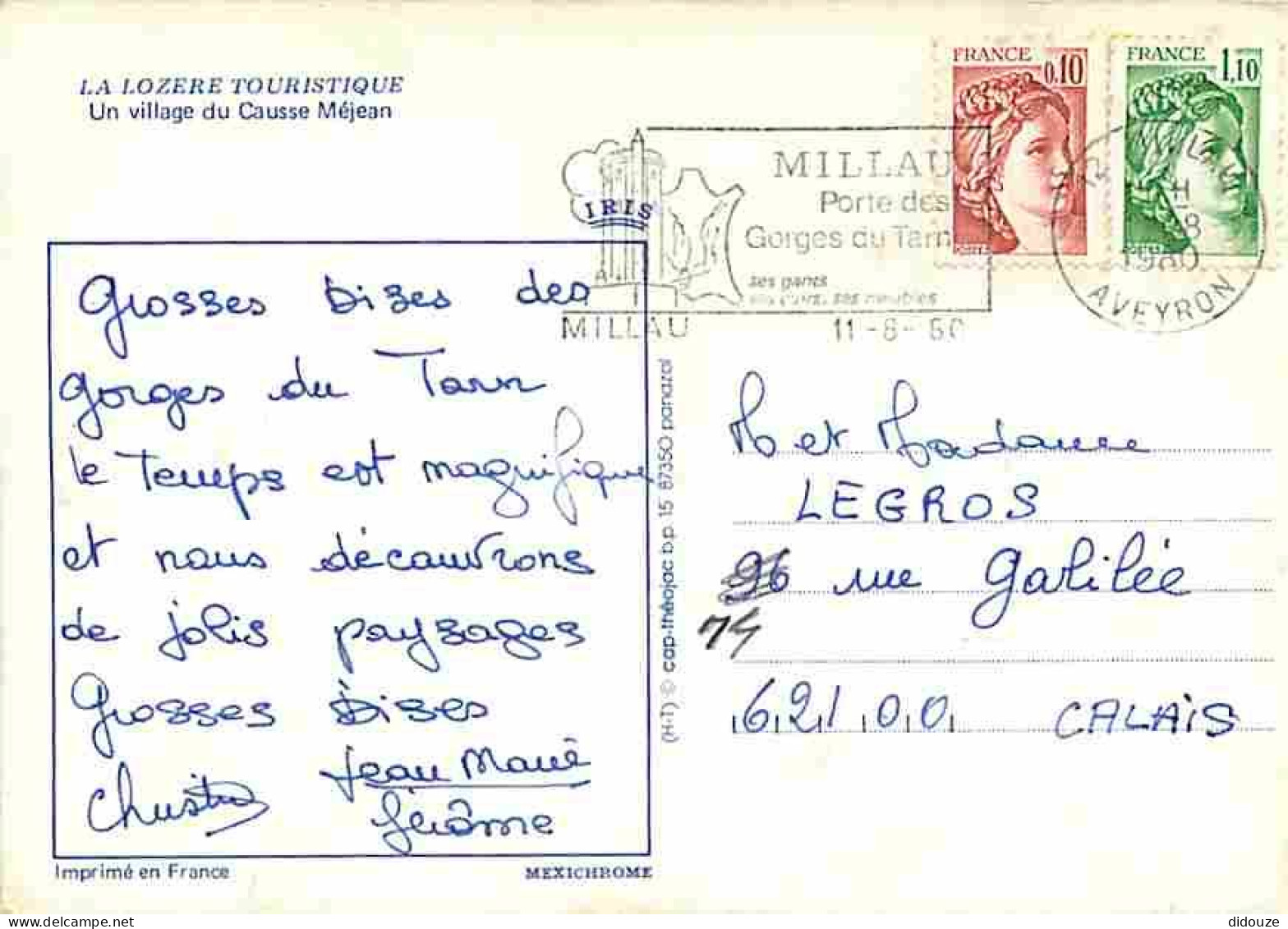 48 - Lozère - Un Village Du Causse Méjean - Flamme Postale - CPM - Voir Scans Recto-Verso - Autres & Non Classés