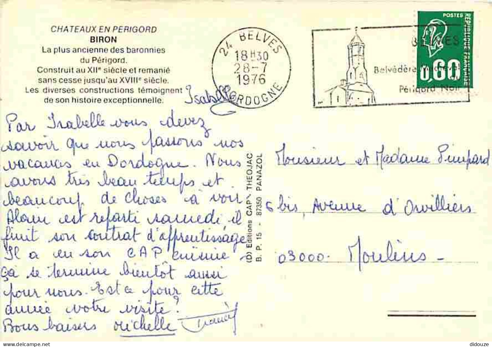 24 - Biron - Le Château Et Le Village - Vue Aérienne - CPM - Voir Scans Recto-Verso - Autres & Non Classés