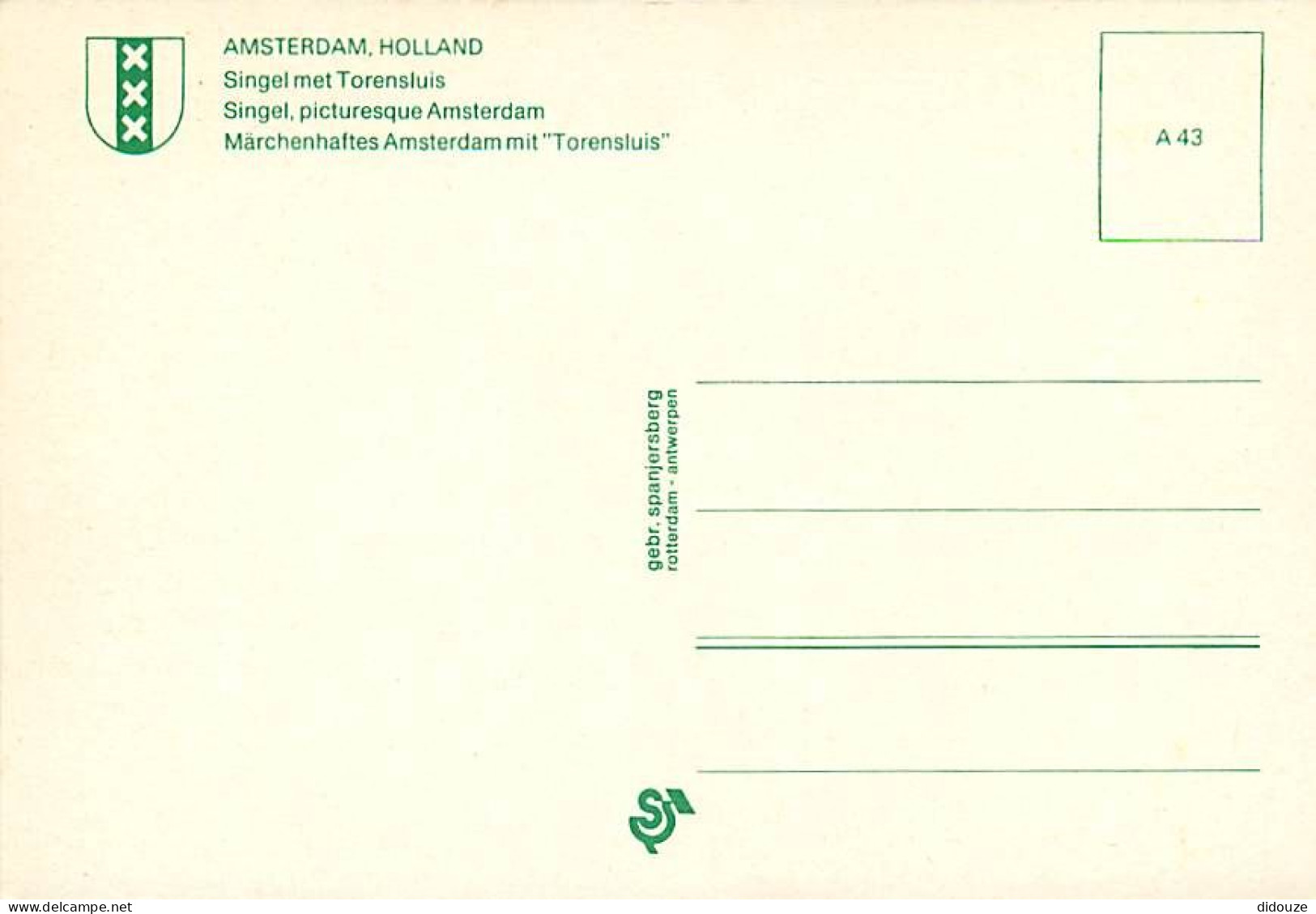 Pays-Bas - Nederland - Amsterdam - CPM - Voir Scans Recto-Verso - Amsterdam